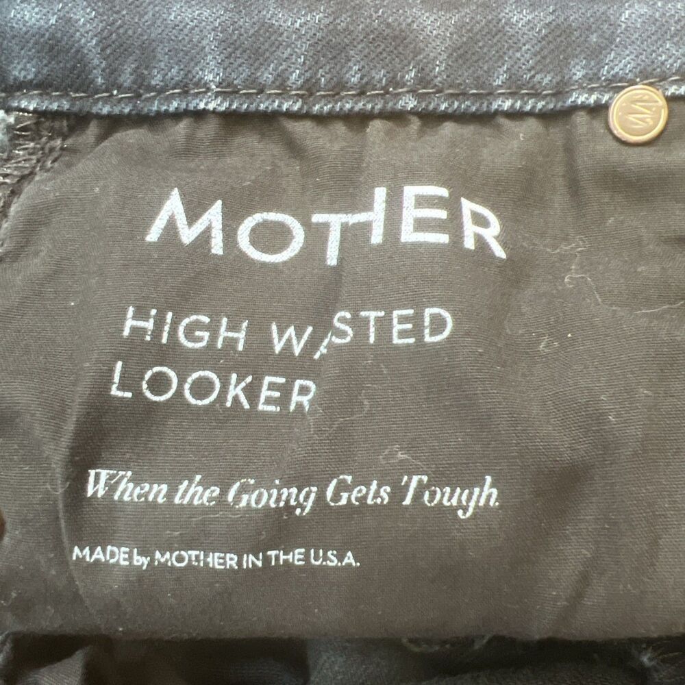 MOTHER High Waisted Looker Jeans Women’s Size 25 When the Going Gets Tough Dark - Picture 7 of 9